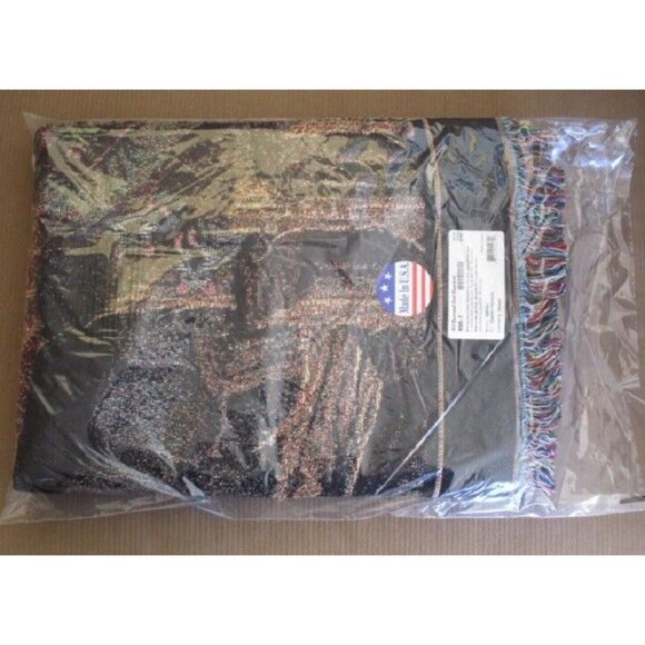 New Cat Cats Woven Cotton Afghan Gift Throw Blanket Wysocki Burned Out Fireplace - Picture 2 of 2